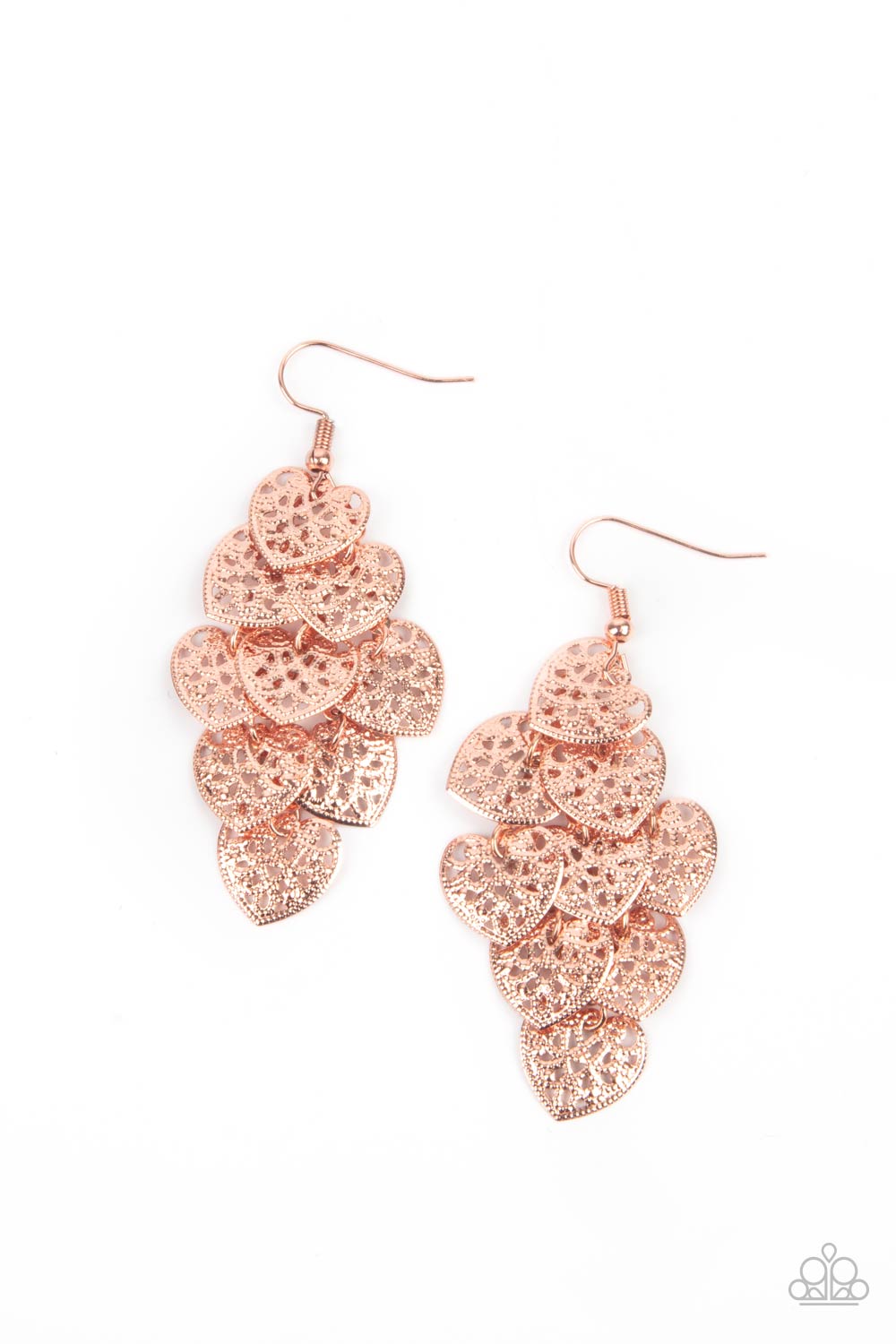 Shimmery Soulmates Earrings - Copper