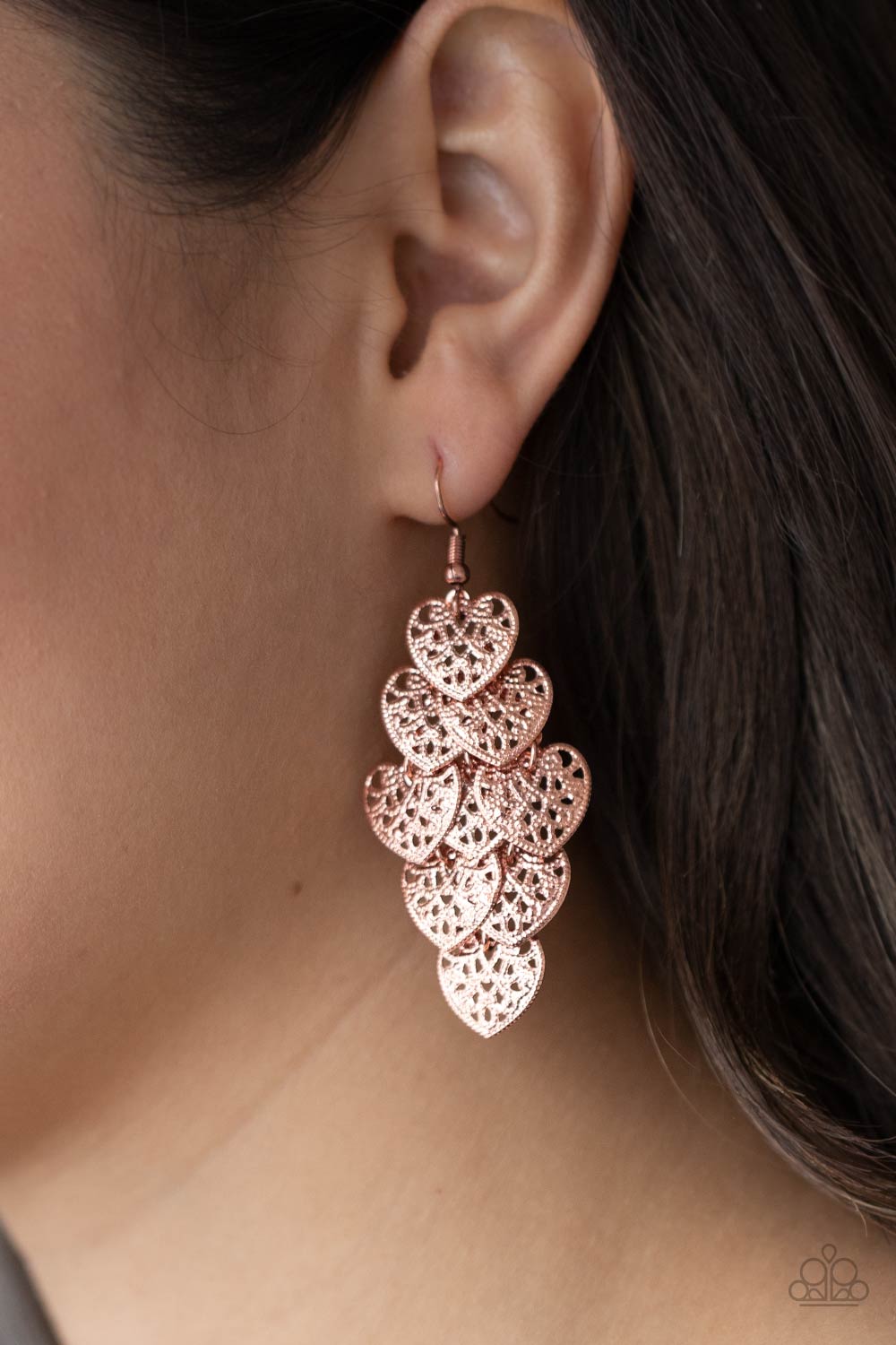 Shimmery Soulmates Earrings - Copper
