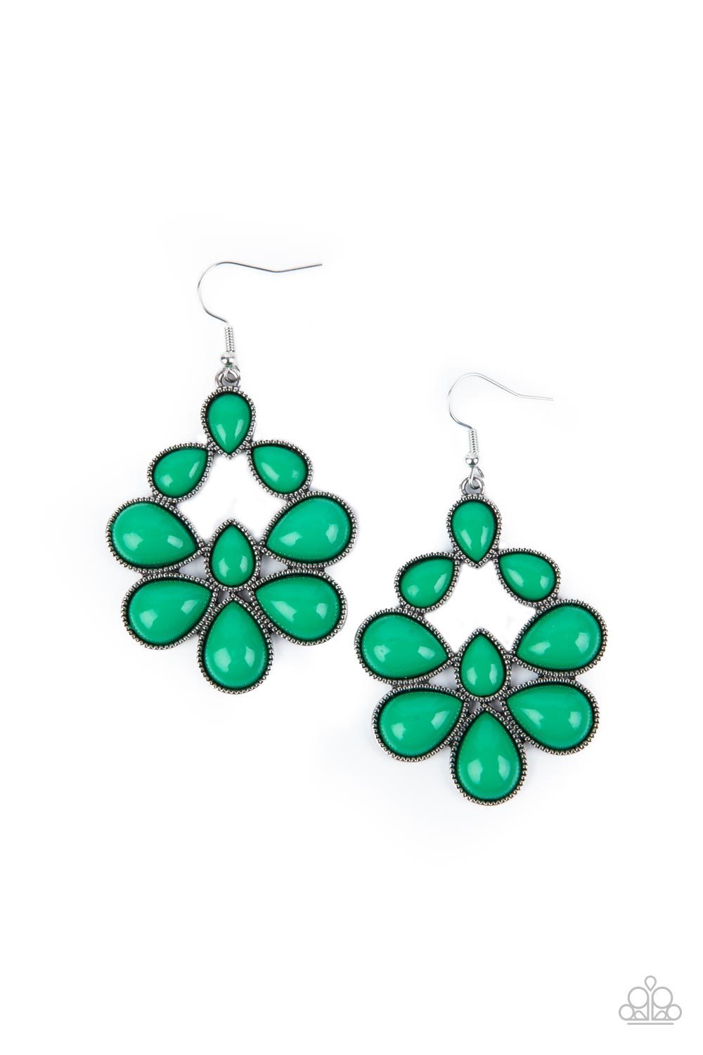 In Crowd Couture Earrings - Green