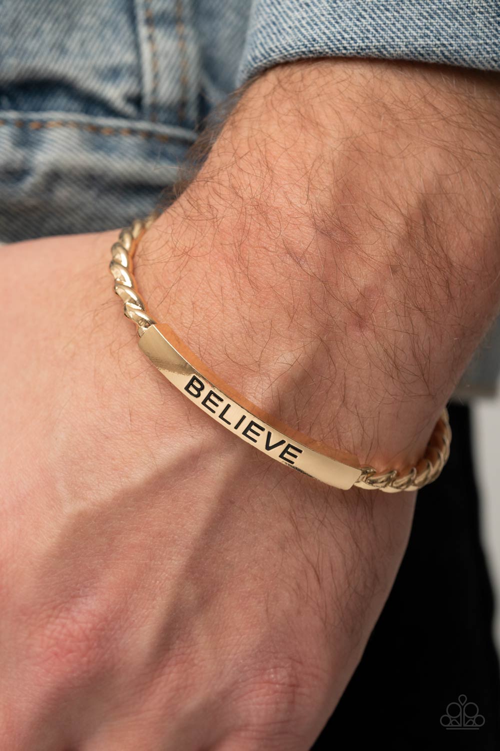 Keep Calm and Believe Bracelet - Gold