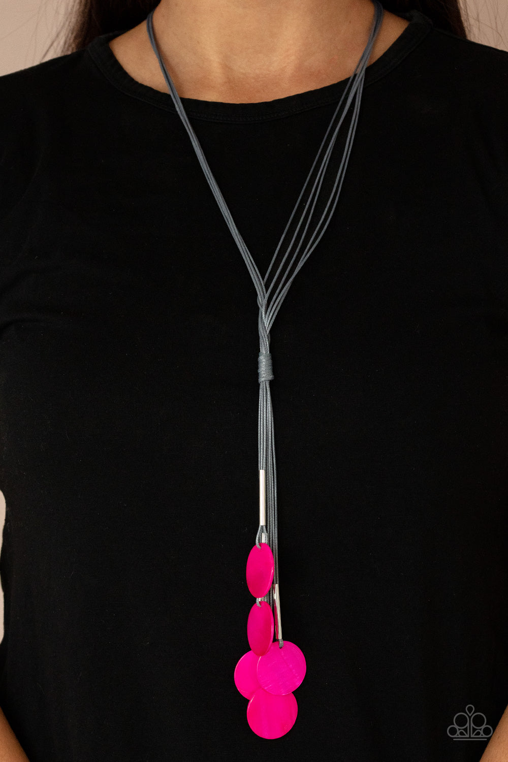 Tidal Tassels Necklace - Pink