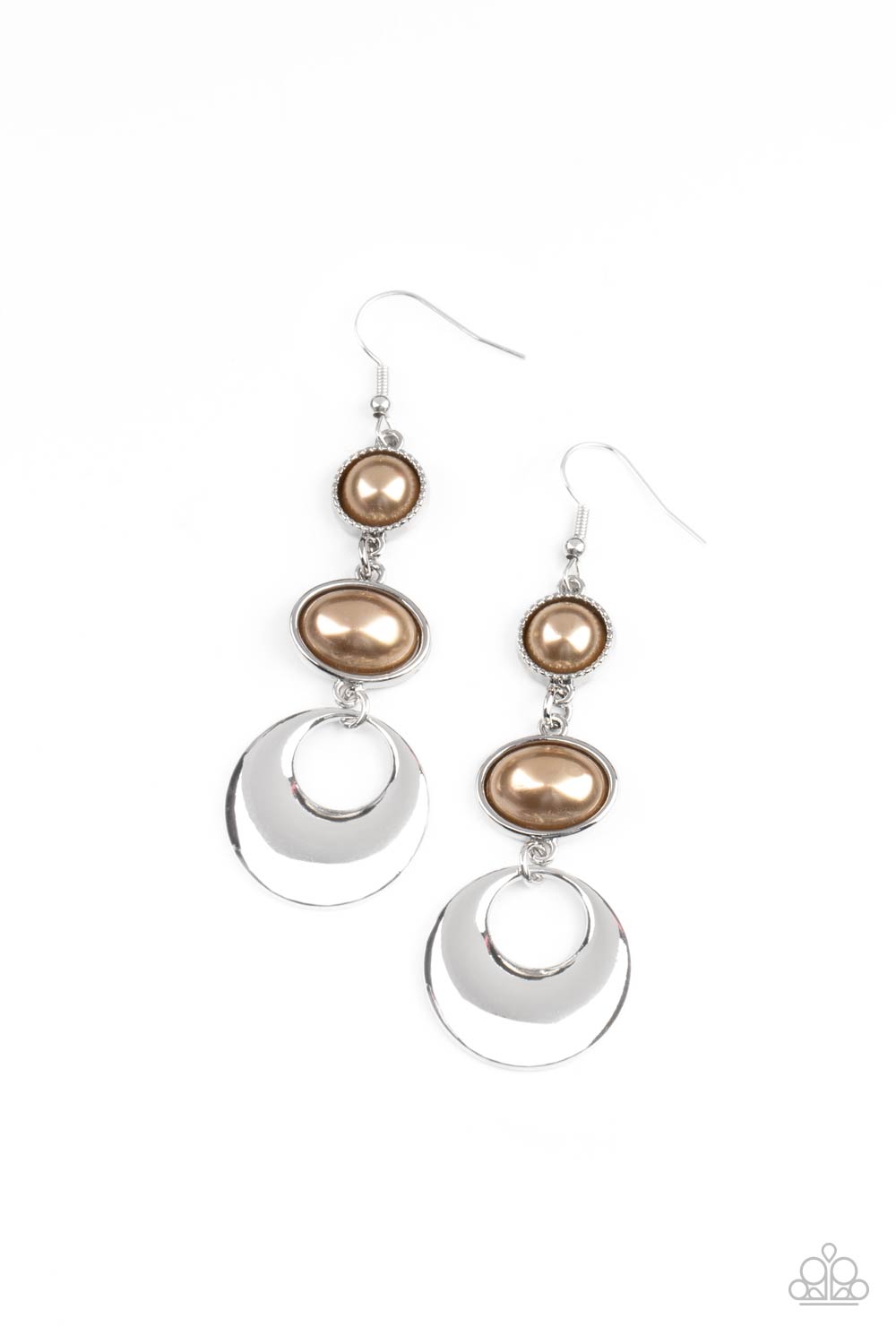 Bubbling To The Surface Earrings - Brown
