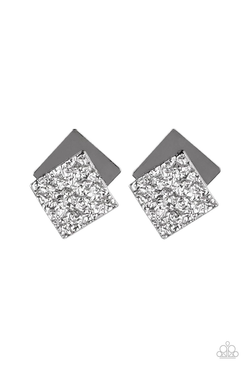 Square With Style Earrings - Black
