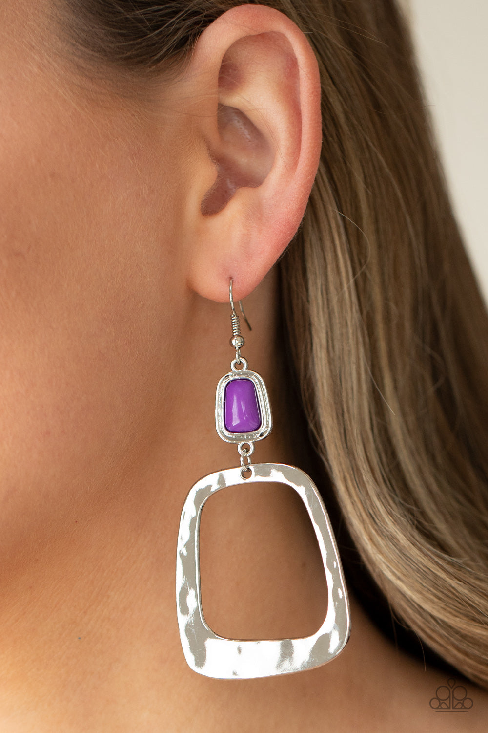 Material Girl Mod Earrings - Purple