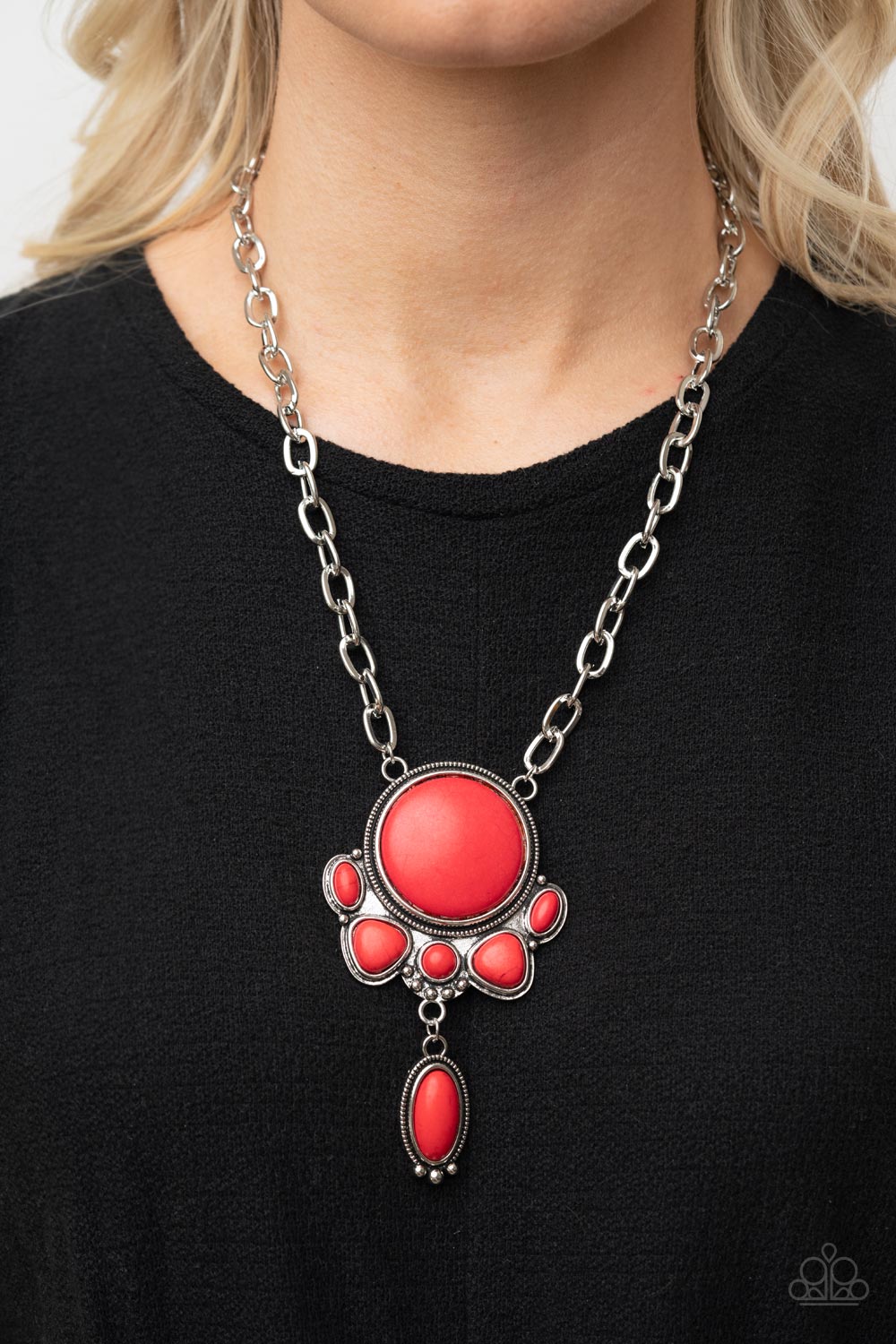 Geographically Gorgeous Neckalce - Red