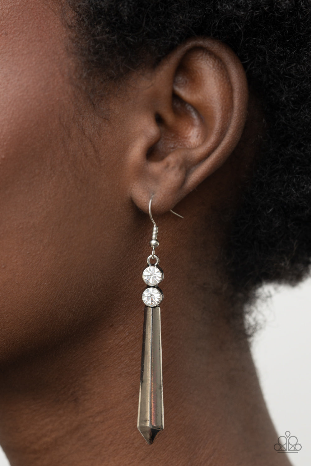 Sparkle Stream Earrings - White