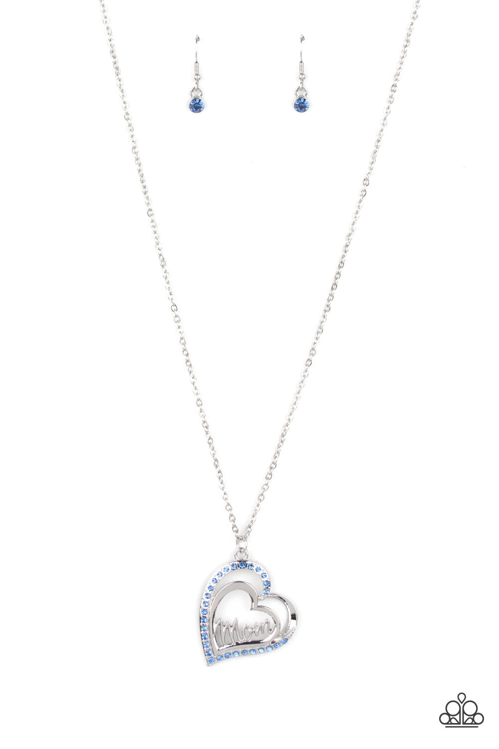 A Mothers Heart Necklace - Blue