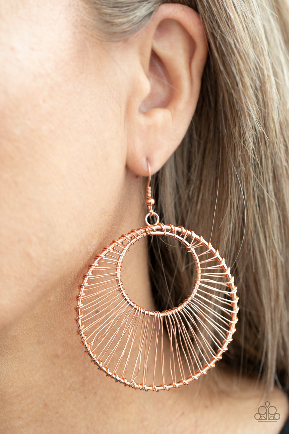 Artisan Applique Earrings - Copper