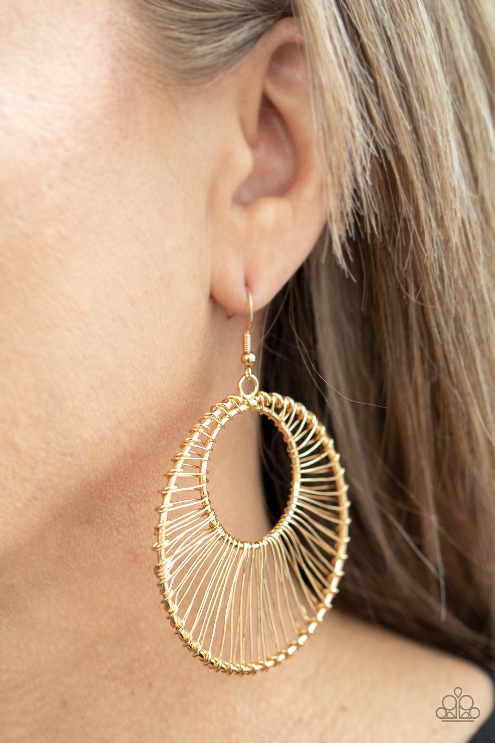 Artisan Applique Earrings - Gold