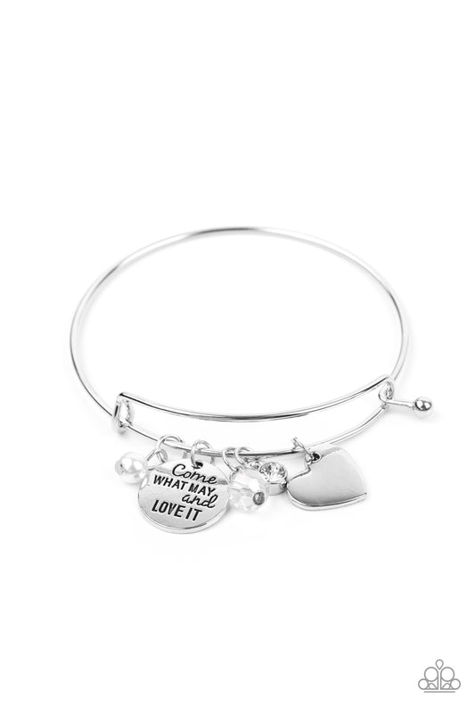 Come What May and Love It Bracelet - White