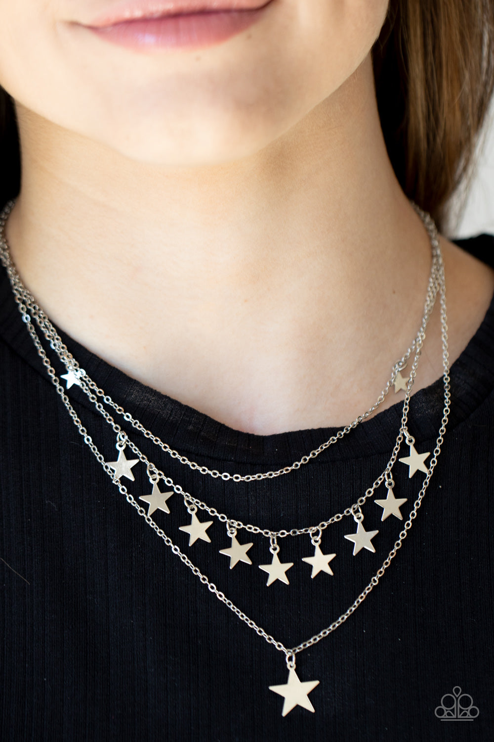 Americana Girl Necklace - Silver