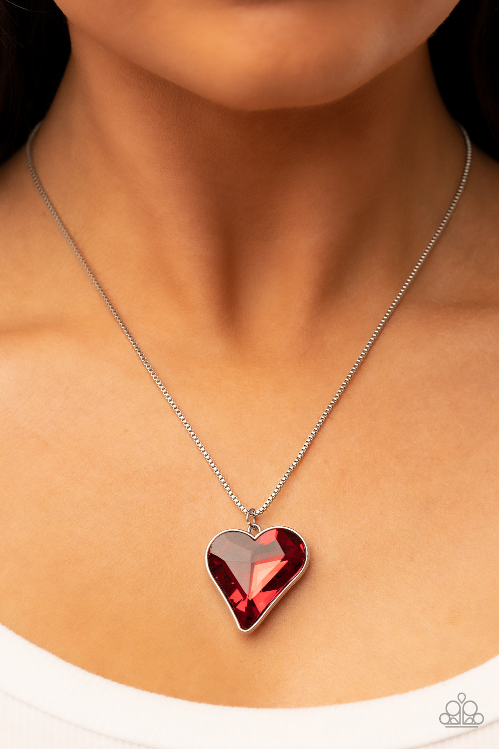 Lockdown My Heart Necklace - Red