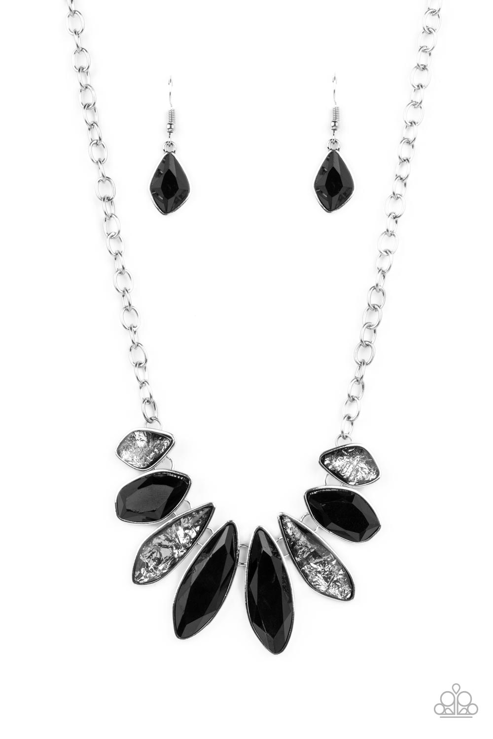 Crystallized Couture Necklace - Black