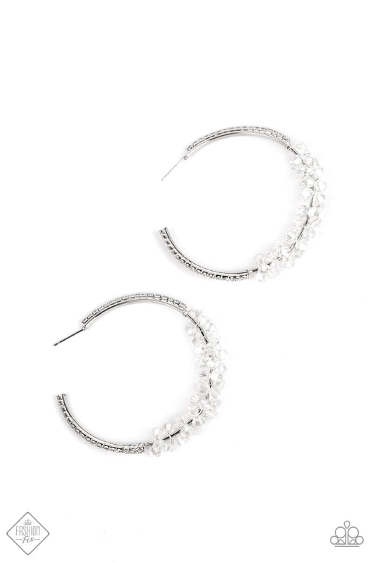 Bubble-Bursting Bling Earrings - White