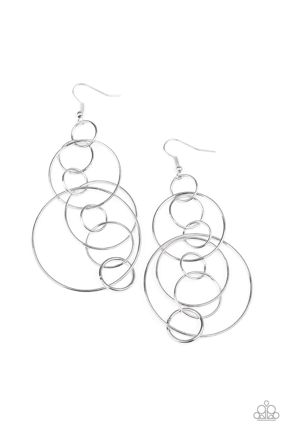Running Circles Around You Earrings - Silver
