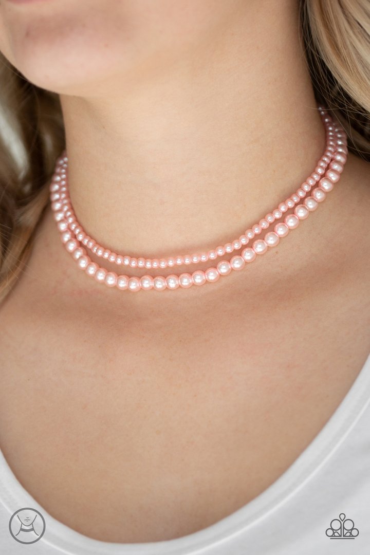 Ladies Choice Pearl Necklace - Pink