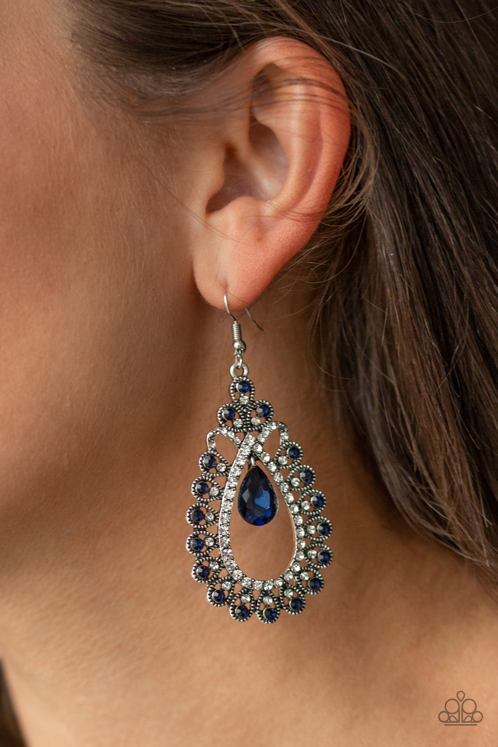 All About Business Earrings - Blue