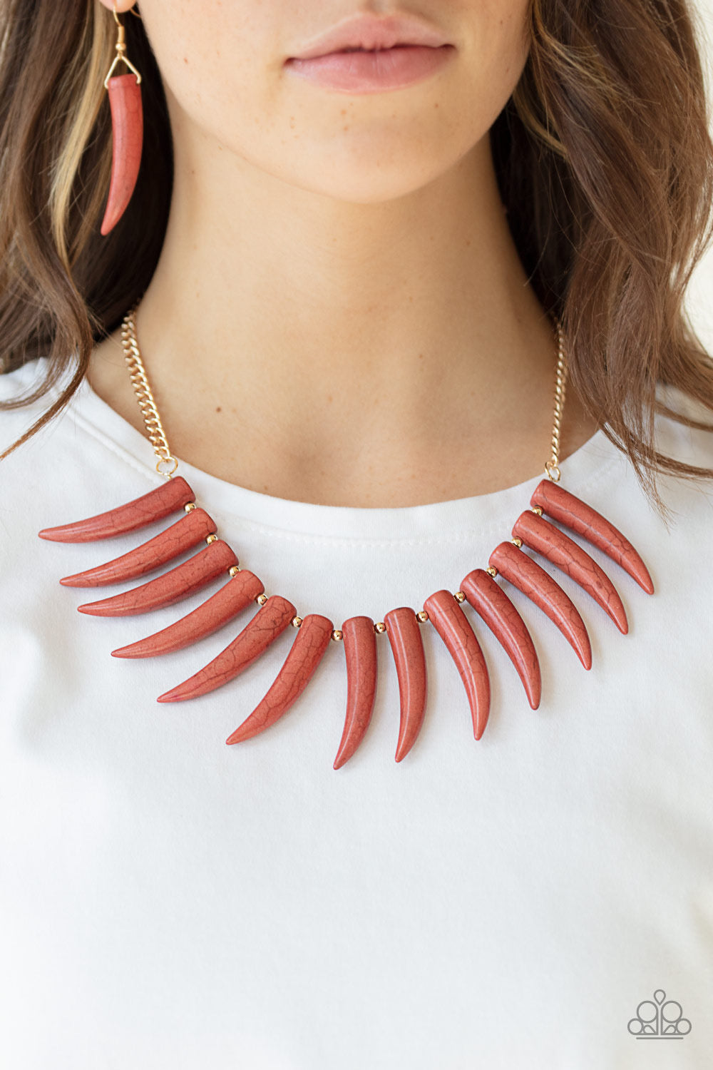 Tusk Tundra Necklace - Brown