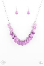 Colorfully Clustered Necklace - Purple
