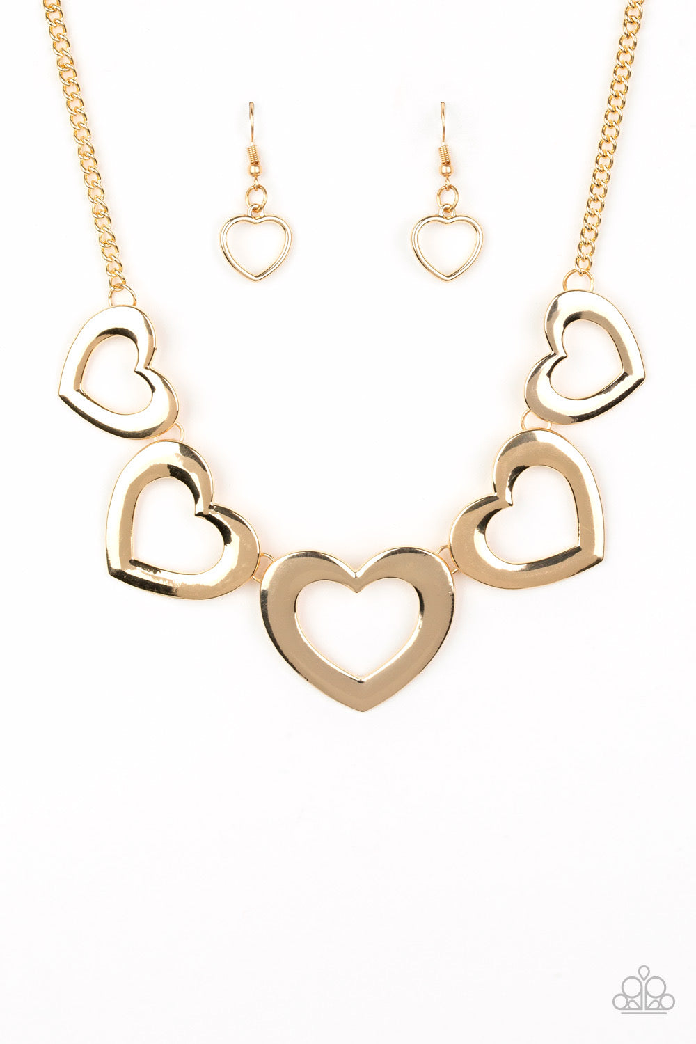 Hearty Hearts Necklace - Gold