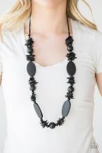 Carefree Cococay Wood Necklace - Black